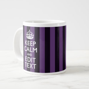Taza De Café Gigante Personalícelo guardan calma sus rayas de la