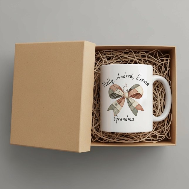 Taza De Café Gigante Personalised mug with plaid patchwork  (Subido por el creador)