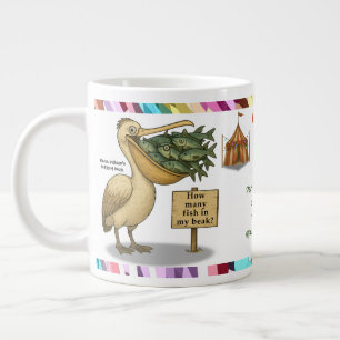 Taza De Café Gigante Personaliza: El brillante pico de Pierre el pelíca