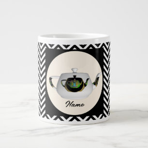 Taza De Café Gigante Personaliza las tetera triple de Chevron