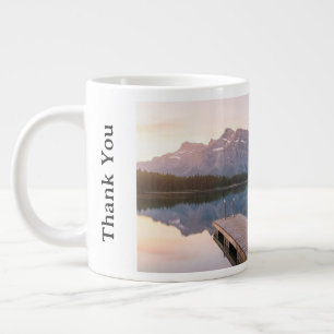 Taza De Café Gigante Personaliza paisaje natural del lago de los Alpes