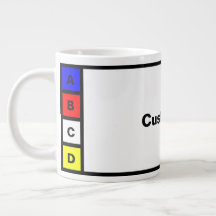 Personalizable 4 letras palabra Mug