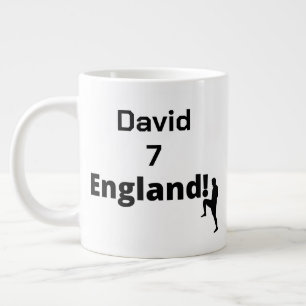 Taza De Café Gigante Personalizable de jugador de fútbol de Inglaterra