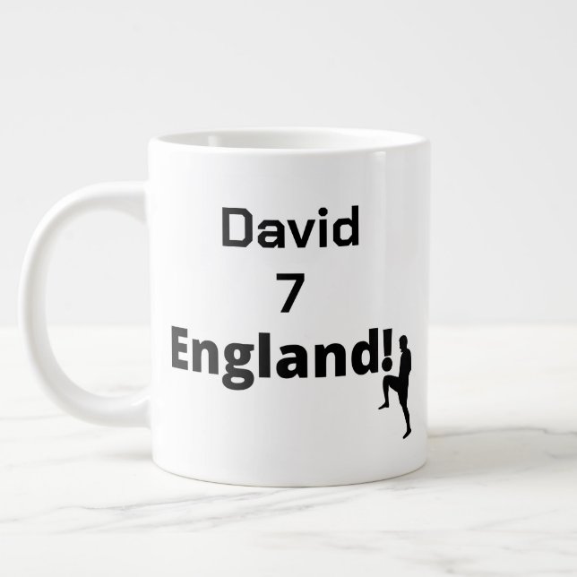Taza De Café Gigante Personalizable de jugador de fútbol de Inglaterra (Izquierda)