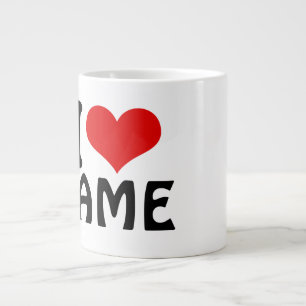 Taza De Café Gigante Personalizable Día de San Valentín Amo Personaliza