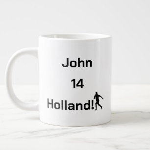 Taza De Café Gigante Personalizable holandés de fútbol