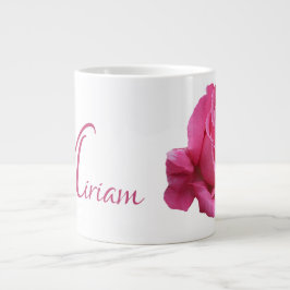 Taza De Café Gigante Personalizable Miriam nombre monograma rosa rosa r