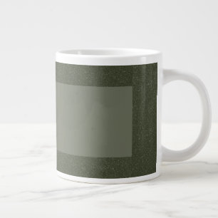 Taza De Café Gigante Personalizable Moss Green Label Mug