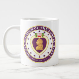 Taza De Café Gigante Personalizable "PURPLE HEART" Coffee Mug gigante