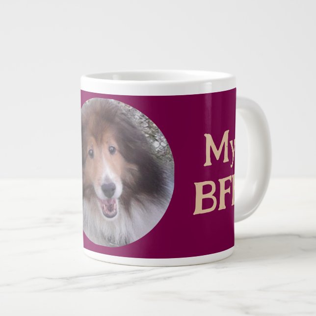 Taza De Café Gigante PERSONALIZACIÓN de foto Mascota de BFF (Derecha)