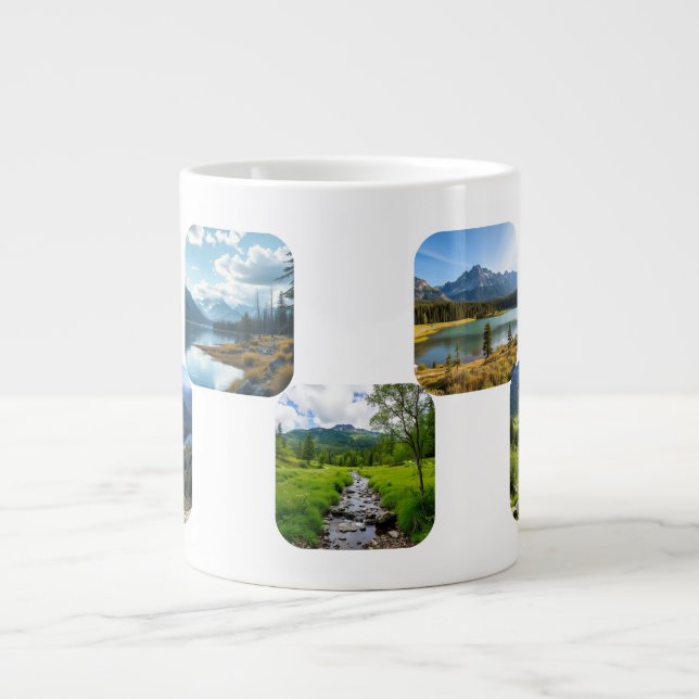 Taza De Café Gigante personalización de vacaciones nostalgia (Frente)