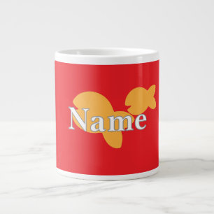 Taza De Café Gigante Personalización del rojo de pescado