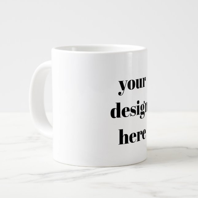 Taza De Café Gigante Personalización o Personalizar (Izquierda)