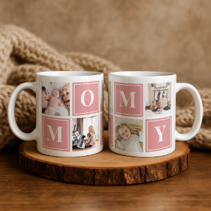 Taza De Café Gigante Personalizada Collage De Foto