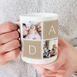 Taza De Café Gigante Personalizada Collage De Foto