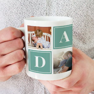 Taza de café gigante personalizada con collage de 