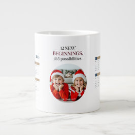 Taza De Café Gigante Personalizado 2025 Calendario de café Mug