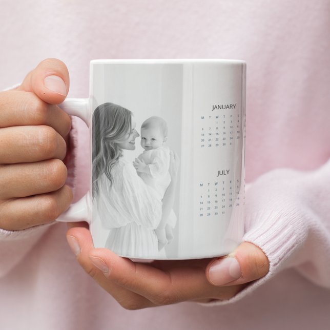 Taza De Café Gigante Personalizado 2025 Perro Calendario Mug con foto f (Subido por el creador)