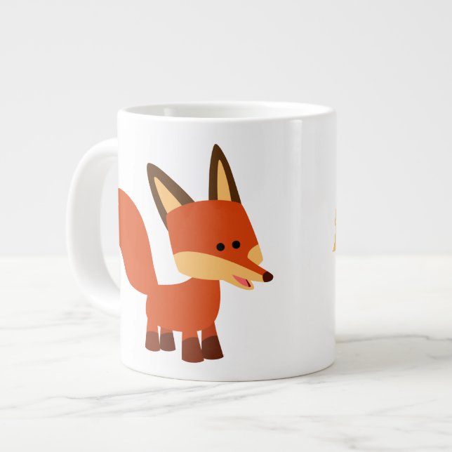 Taza De Café Gigante Personalizado agudo Fox Jumbo Mug (Izquierda)