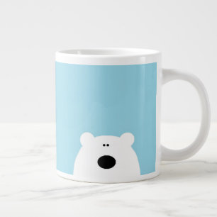 Taza De Café Gigante Personalizado azul del oso polar