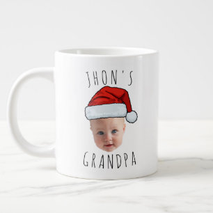 Taza De Café Gigante Personalizado Baby Face Santa Hat Navidad Foto