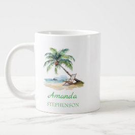 Taza De Café Gigante Personalizado Beach Vacation
