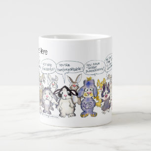 Taza De Café Gigante personalizado Bunderful Bunny Rabbits Personalizad