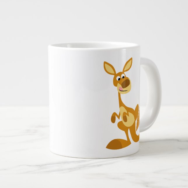 Taza De Café Gigante Personalizado canguro Jumbo Mug (Derecha)