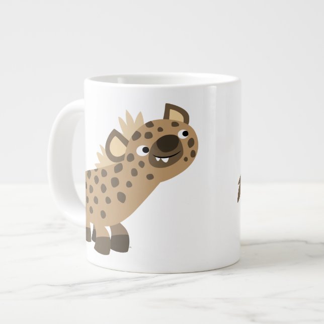 Taza De Café Gigante Personalizado curioso Hyena Jumbo Mug (Izquierda)