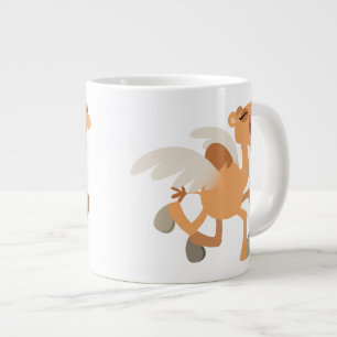 Taza De Café Gigante Personalizado Cute Winged Camello Jumbo Mug
