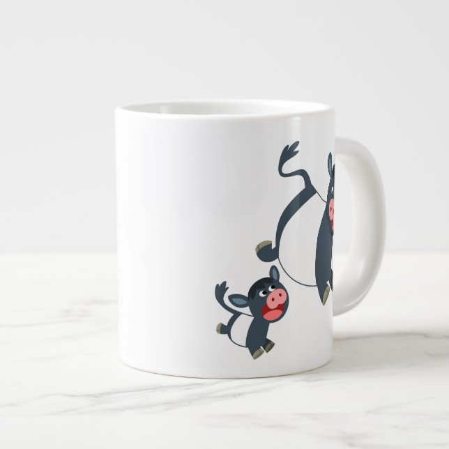 Taza De Café Gigante Personalizado de juego suave cortó vaca de gallowa (Derecha)