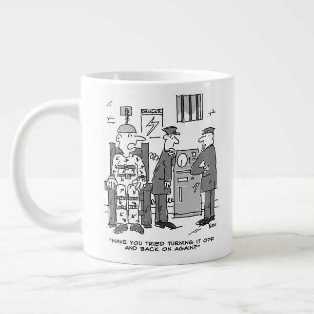 Taza De Café Gigante Personalizado de la silla eléctrica defectuosa - G (Izquierda)