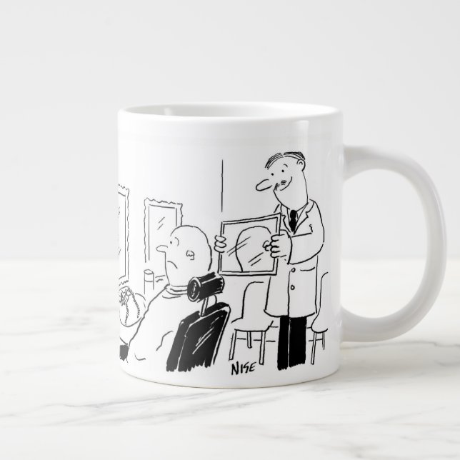Taza De Café Gigante Personalizado de peluquería o peluquería. Barbersh (Derecha)