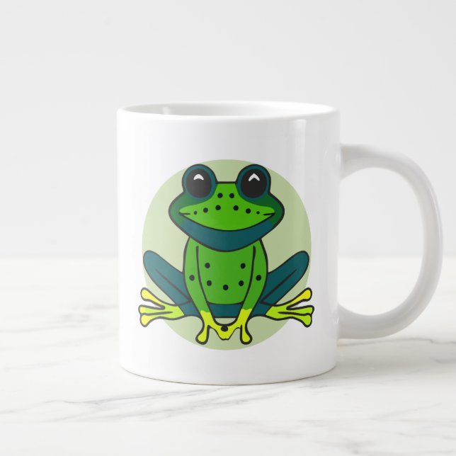 Taza De Café Gigante Personalizado de rana verde (Derecha)