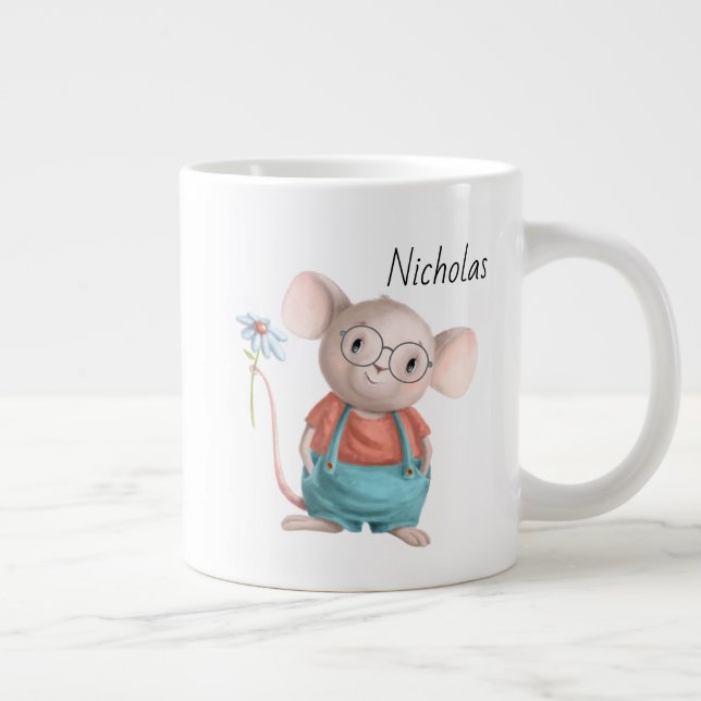 Taza De Café Gigante Personalizado de ratón pequeño lindo café tafetán (Derecha)