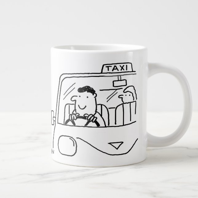 Taza De Café Gigante Personalizado de taxista (Derecha)