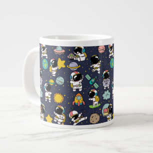 Taza De Café Gigante Personalizado del espacio ultraterrestre astronaut