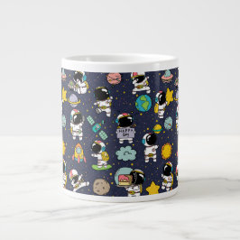 Taza De Café Gigante Personalizado del espacio ultraterrestre astronaut