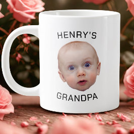 Taza De Café Gigante Personalizado divertida cara del bebé