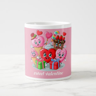 Taza De Café Gigante Personalizado el día de San Valentín de amigos de