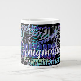 Taza De Café Gigante Personalizado enigmático Repetir palabra/nombre