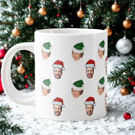Taza De Café Gigante Personalizado Face 2 Fotos Regalo de Navidades de