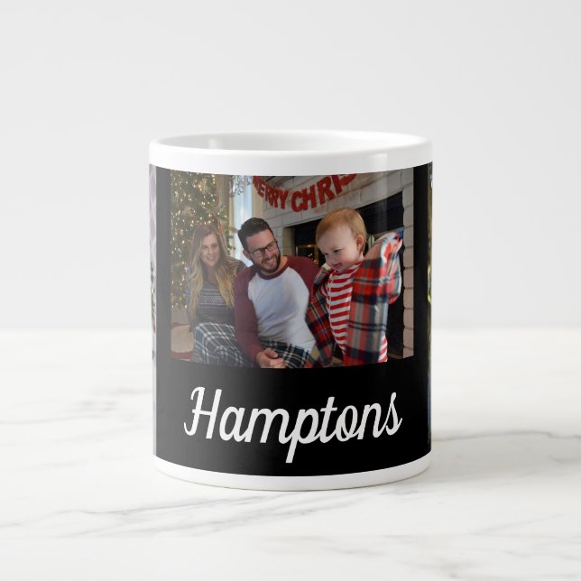Taza De Café Gigante Personalizado. Fotos familiares. (Frente)