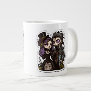 Taza De Café Gigante Personalizado gótica Pareja Pegatina Arte Jumbo Mu