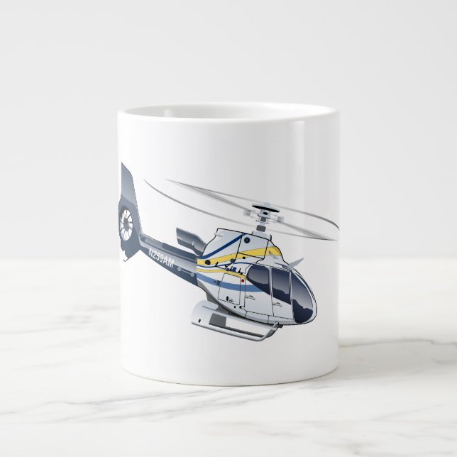 Taza De Café Gigante Personalizado Helicopter (Frente)