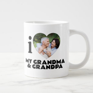 Taza De Café Gigante Personalizado "I Heart" Foto y texto