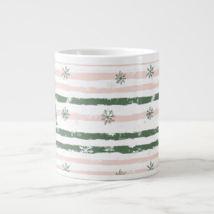 Taza De Café Gigante Personalizado inicial verde invierno
