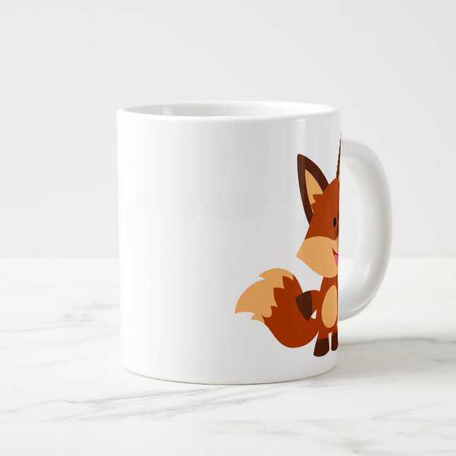 Taza De Café Gigante Personalizado inocente Fox Jumbo Mug (Derecha)