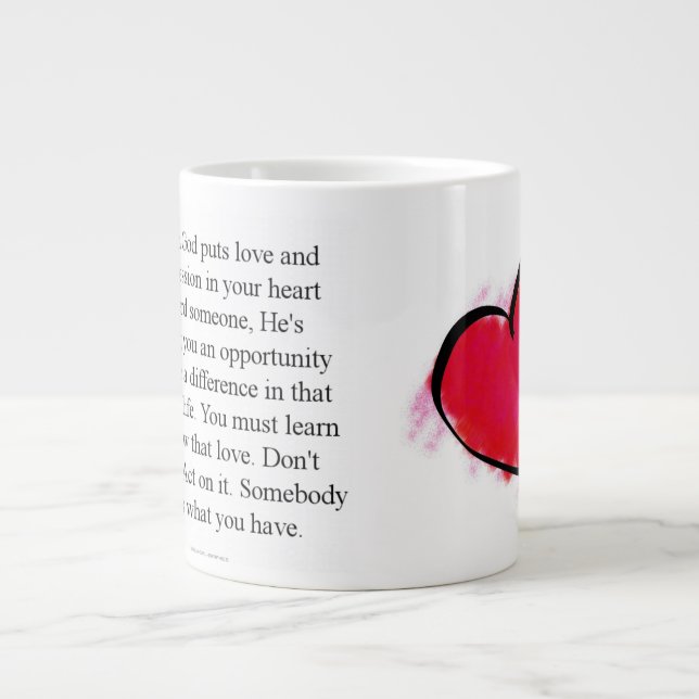 Taza De Café Gigante Personalizado Jumbo Classic Café 20oz Love Mug Zaz (Frente)