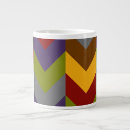 Taza De Café Gigante Personalizado Jumbo Mug de Chevrons negrita